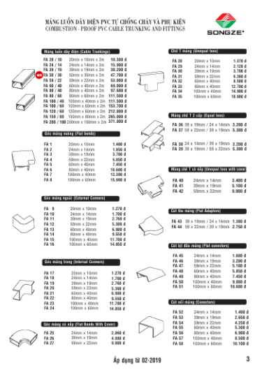 MÁNG - NẸP NHỰA SONGZE